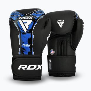 Boxerské rukavice RDX Boxing New Aura F17 black/blue