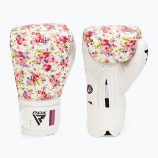 Boxerské rukavice RDX FL-6 bílo-růžove BGR-FL6W