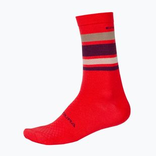 Cyklistické ponožky Endura BaaBaa Merino Stripe pomegranate