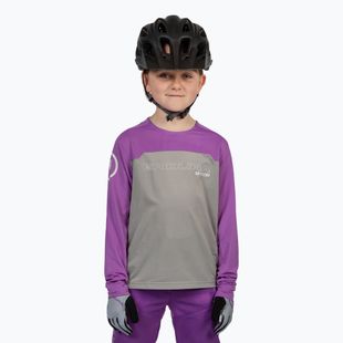 Dětský cyklistický dres longsleeve Endura MT500 Burner thistle