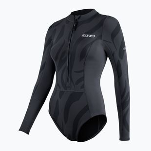 Dámské jednodílné plavky ZONE3 Yulex black/grey