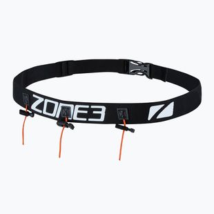 Pás na startovní číslo ZONE3 Racebelt - Gel Loops V2 black/white