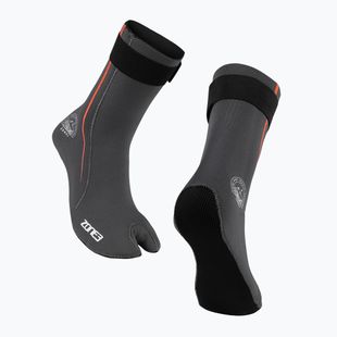 Neoprenové ponožky ZONE3 Active Flex Swim 3 mm grey/orange