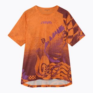 Pánský cyklistický dres Endura Singletrack Print end orange