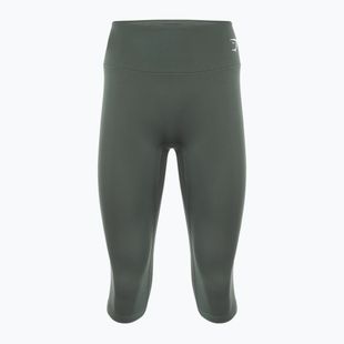 Dámské fitness legíny  Gymshark Training Cropped obsidian / green
