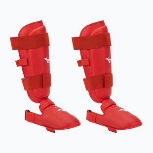 Mizuno Instep červené polstrované chrániče holeně a chodidla 23EHA10062
