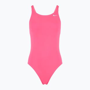 Dámské jednodílné plavky Nike Hydrastrong Solid Fastback hyper pink