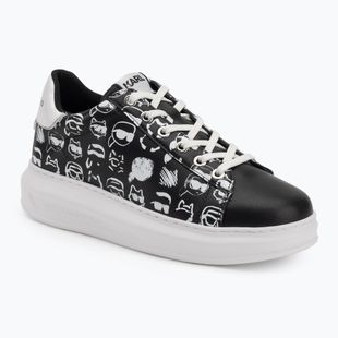 Dámské boty  KARL LAGERFELD Kapri Twin Nft Graffiti black/white leather