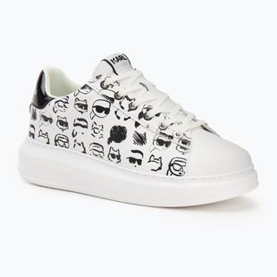 Dámské boty  KARL LAGERFELD Kapri Twin Nft Graffiti white leather w/black