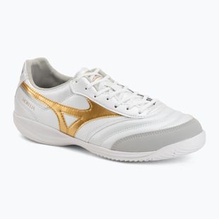 Kopačky Mizuno Morelia Sala Pro IN white/football gold/galaxy silver