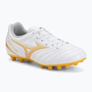 Dětské fotbalové kopačky Mizuno Monarcida Neo III Select AG white/mp gold