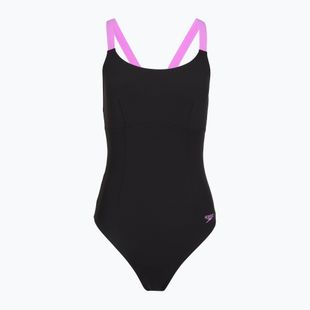 Dámské jednodílné plavky Speedo Shaping Crossback neon violet