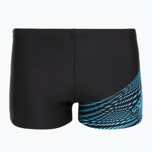 Pánské plavecké boxerky Speedo Medley Logo Aquashort black/picton blue