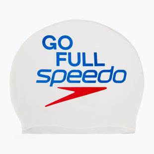 Plavecká čepice Speedo Printed Silicone speedo white go full speedo