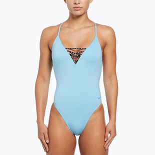 Dámské jednodílné plavky Nike Sneakerkini 2.0 Croccback aquarius blue/scuba blue