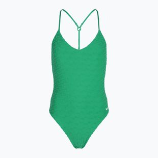 Dámské jednodílné plavky Nike Swoosh Link Y-Back stadium green