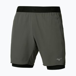Pánské běžecké šortky Mizuno Core 7.5 Inches 2In1 forest night