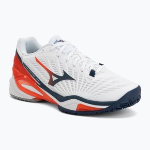 Pánské tenisové boty Mizuno Neo Ace CC white/insignia blue/orange