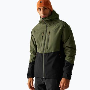 Pánská nepromokavá bunda REGATTA Highton Stretch Padded olive night/black