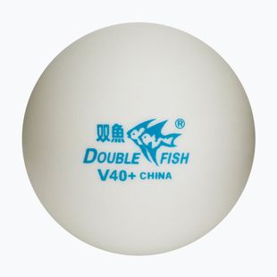 Míčky na stolní tenis Double Fish 40+ stars 10 ks white