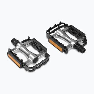 Cyklistické pedály KROSS Starter 2.0 silver/black