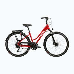 Dámské trekové kolo KROSS Trans 5.0 In red/silver/gloss