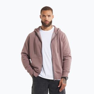 Pánská mikina Pitbull Lancaster 2 Hooded Zip Sweatshirt washed burgundy