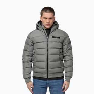 Pánská zimní bunda Pitbull Dillon Quilted Hooded dusty salvia