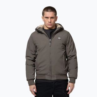 Pánská zimní bunda Pitbull Elkwood 3 Sherpa Hooded taupe