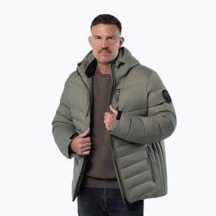 Pánská zimní bunda Pitbull Crestline Padded Hooded dusty salvia