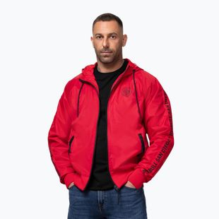 Pánská bunda Pitbull Athletic Tape Nylon Hooded red