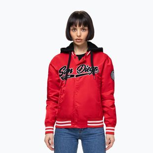 Dámská bunda Pitbull Angela San Diego Hooded Varsity fluo/red