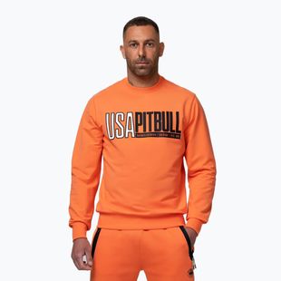 Pánská mikina Pitbull USA Crewneck Sweatshirt fluo orange