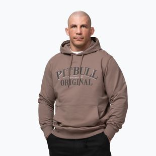 Pánská mikina Pitbull Midnight Sweatshirt Hooded brown savana