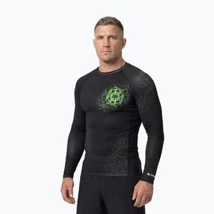 Pánský rashguard s dlouhým rukávem Pitbull Ray Rashguard fluo green