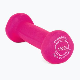 Gumová činka Body Sculpture BW 513 z PVC 1 kg pink
