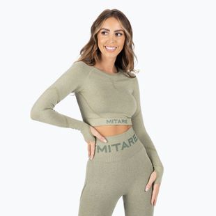 Dámský tréninkový longsleeve top MITARE Push Up Max Crop Top zelený K084