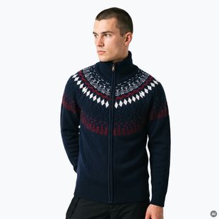 Pánský svetr Woolcano SWT1093 Granatrowy/Kremowy