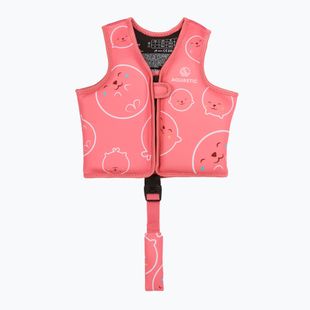 Dětská bezpečnostní vesta AQUASTIC Junior pink/yellow