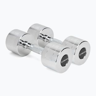 Chromované činky XTREXO 2x9 kg silver