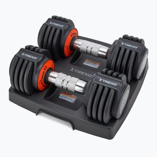 Nastavitelná sada činek XTREXO 2 x 5,75 kg black
