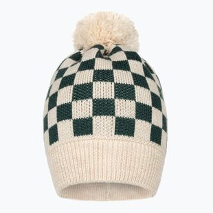 Dětská zimní čepice KID STORY Merino green chessboard