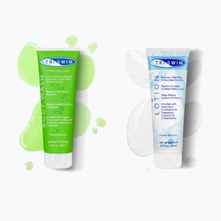 Sada tělové kosmetiky TRISWIM chlorine removing gel 250 ml apricot/mango + balm 251 ml grapefruit