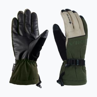 Pánské lyžařské rukavice Viking Hudson Gore-Tex Freeride olive/beige