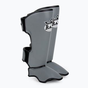 Chrániče holení a chodidel RAJA BOXING Lightweight Shin Guards Semi Leather grey