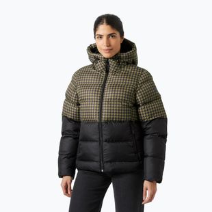Dámská péřová bunda Helly Hansen Active Puffy sepia houndstooth aop