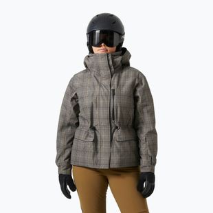 Dámská lyžařská bunda Helly Hansen Nora Insulated 2.0 pebble broxburn plaid aop
