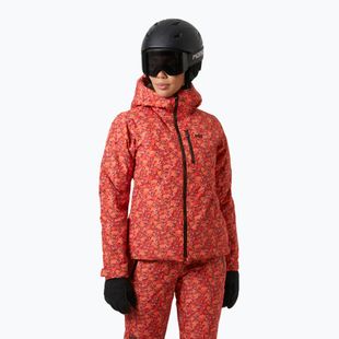 Dámská lyžařská bunda Helly Hansen Valdisere 3.0 red floral aop