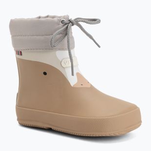 Dětské gumové boty Viking Footwear Alv Barefoot Paw Print béžové