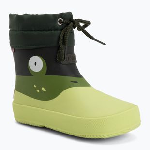 Dětské gumové boty Viking Footwear Alv Barefoot Paw Print světle zelená/zelená